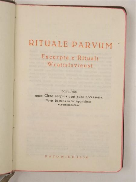 Rituale Parvum. Excerpta e Rituali Wratislaviensi
