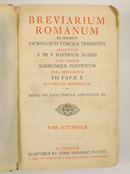 Breviarium Romanum pars Autumnalis, 1933 r.