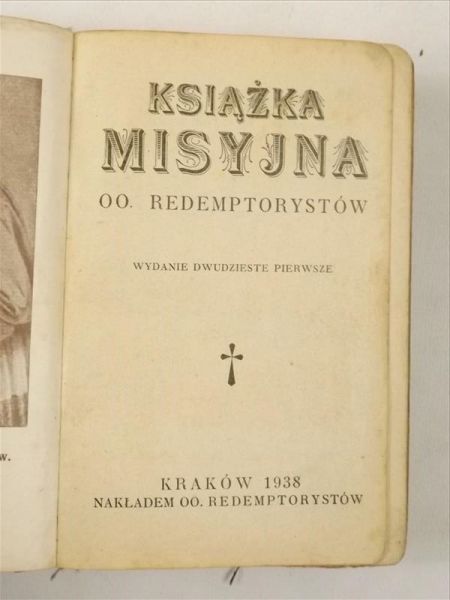 Książka Misyjna OO. Redemptorystów, 1938 r.