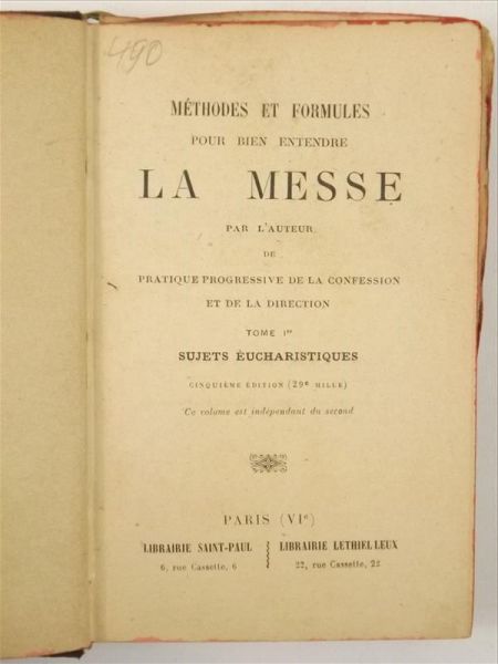 Methodes Et Formules Pour Bien Entrendre La Messe, ok. 1906 r.