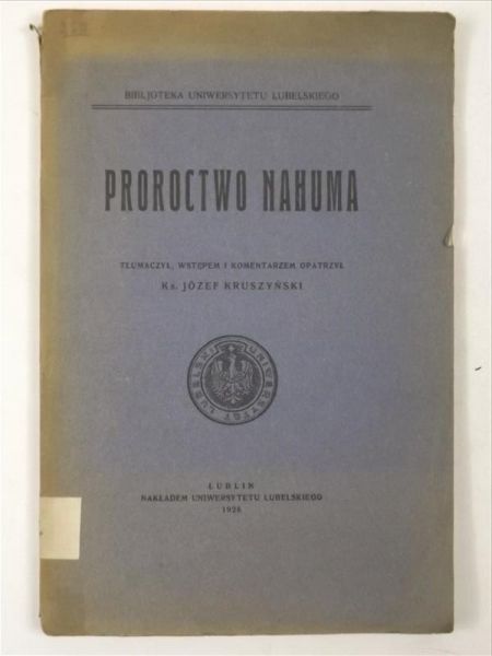 Proroctwo Nahuma, 1926 r.