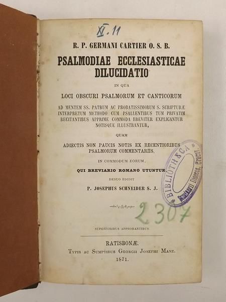 Psalmodiae ecclesiasticae delucidatio, 1871 r.