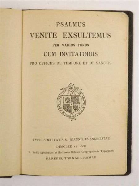Psalmus Venite Exsultemus per Varios Tonos cum Invitatoriis, 1928 r.