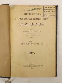 Introductionis in Sagros Ustriusque Testamenti Libros Compendium, 1922 r.