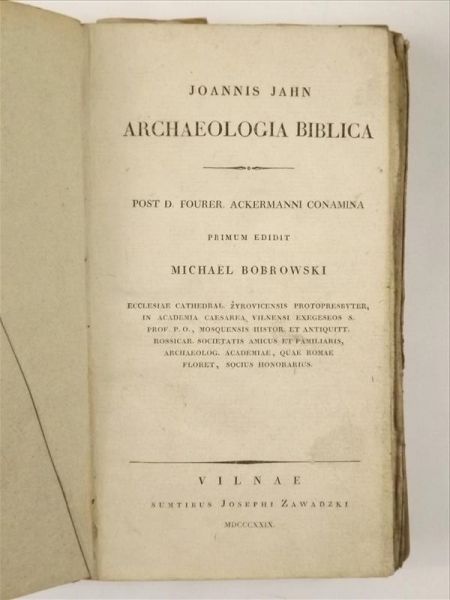 Archeologia Biblica, 1824 r.