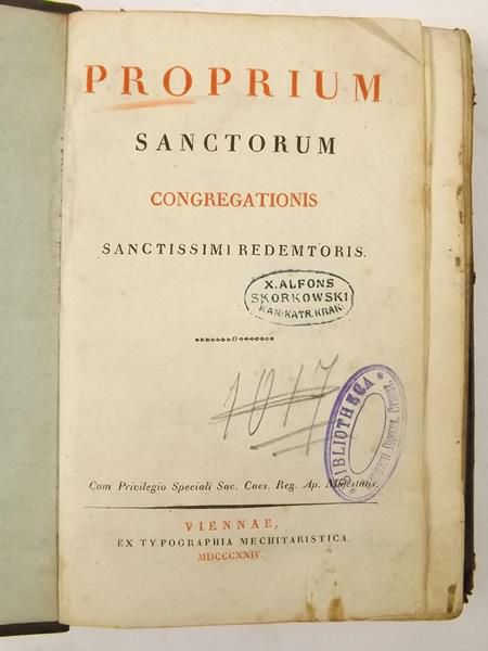 Proprium Sanctorum Congregationis, 1824 r.