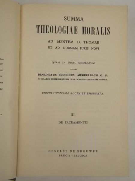 Summa Theologiae Moralis, Tom III