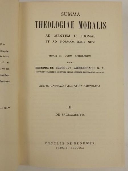 Summa Theologiae Moralis, Tom III