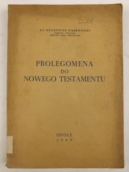 Prolegomena do Nowego Testamentu 1949 r.