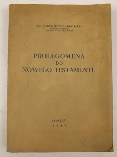 Prolegomena do Nowego Testamentu 1949 r.