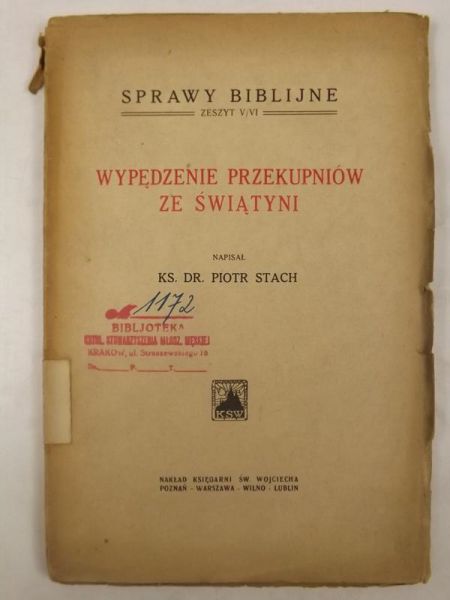 Wypędzenie przekupniów ze świątyni, 1923 r.
