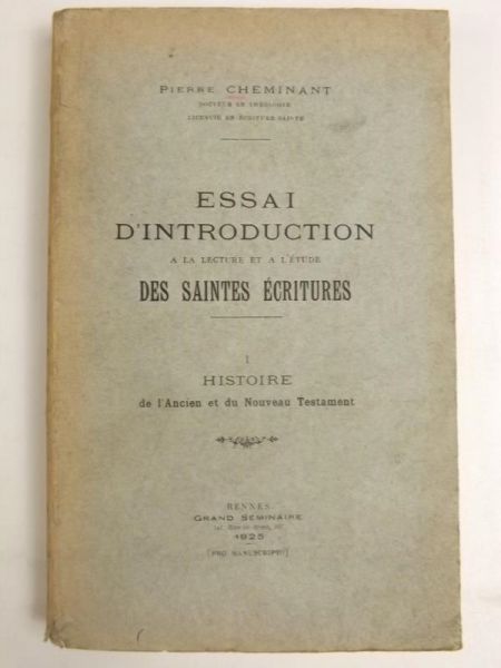 Essai D'Introduction, 1925 r.