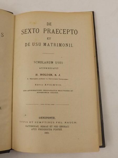 De sexto praecepto et de usu matrimonii, 1921 r.