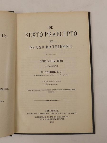 De sexto praecepto et de usu matrimonii, 1912 r.