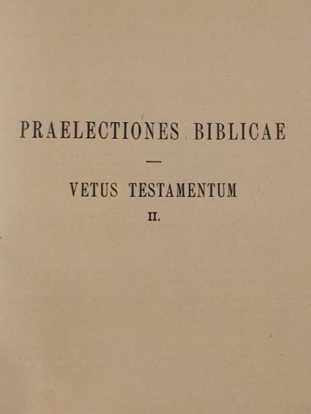 Prado R. P. J. - Praelectiones Biblicae. Vetus Testamentum II, 1940 r.