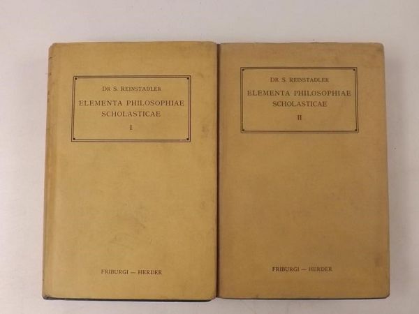 Elementa philosophiae scholasticae Tom I - II, 1911 r.