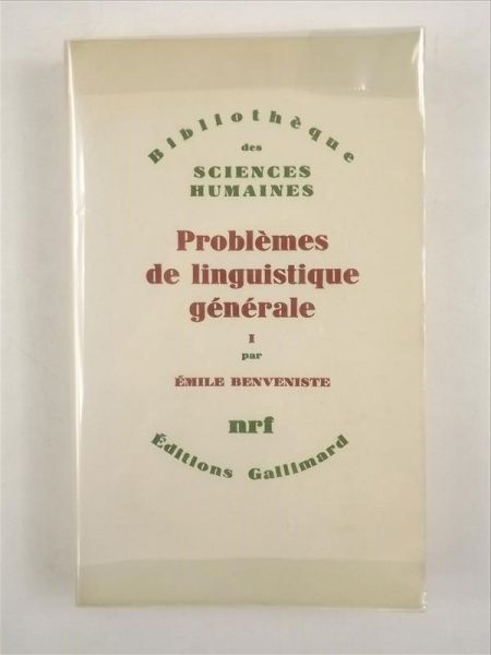 Problemes de linguistique generale, Tom I