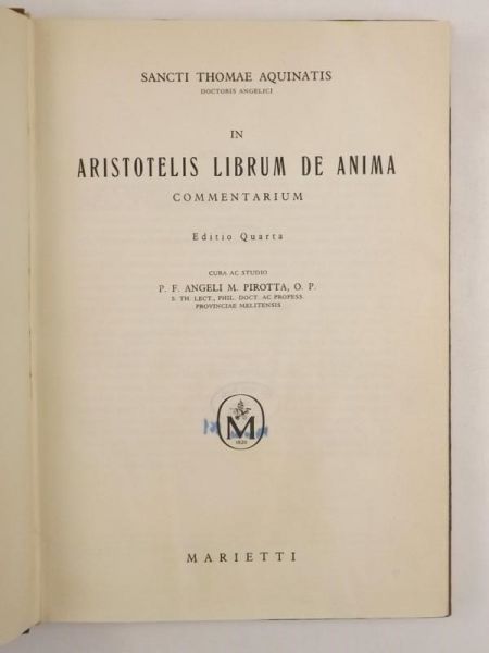 In Aristotelis Librum de Anima