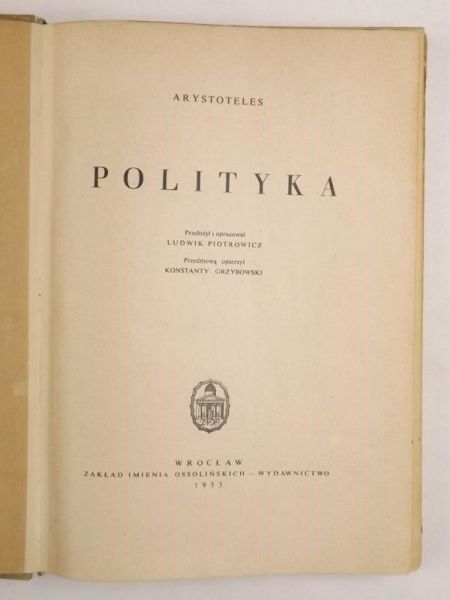Arystoteles - Polityka