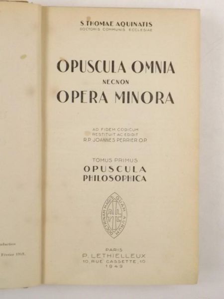 Opuscula Omnia Necnon Opera Minora