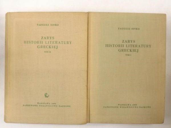 Zarys historii literatury greckiej T. I-II