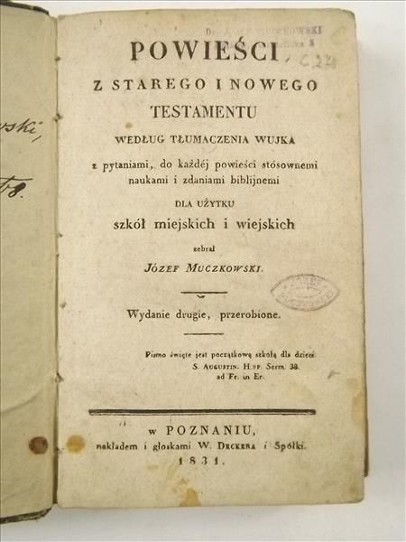 Powieści z Starego i Nowego Testamentu, 1831 r.