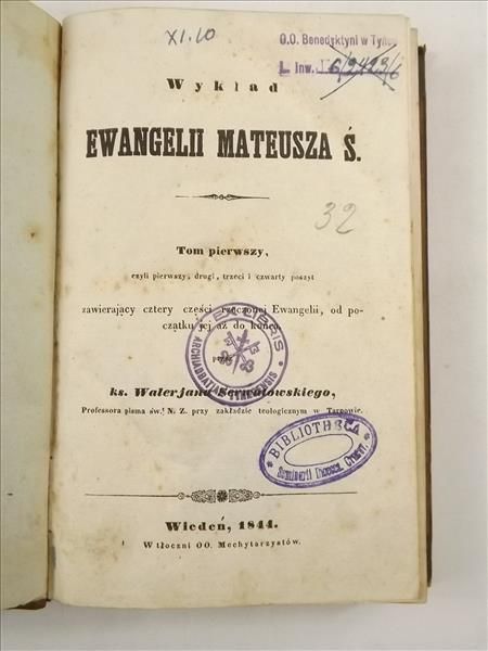 Wykład Ewangelii Mateusza Ś., 1844 r.
