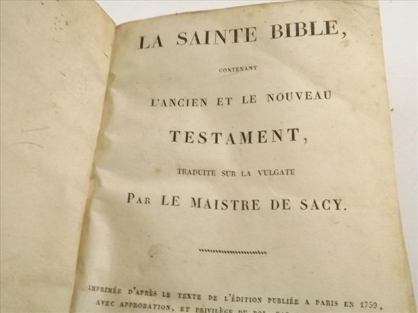 La Sainte Bible, 1822 r.