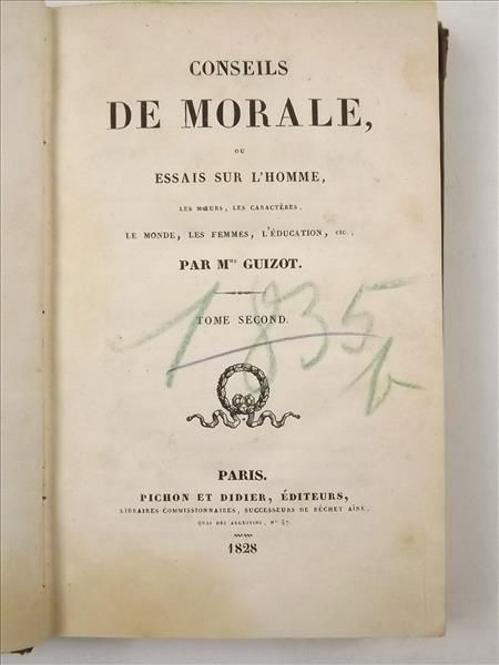 Conseils De Morale, 1828 r.