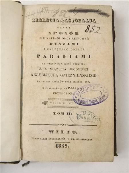 Teologia pastoralna, Tom II, 1842 r.