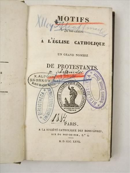 Motifs A L'Eglise Catholique un Grand Nombre De Protestants, 1884 r.