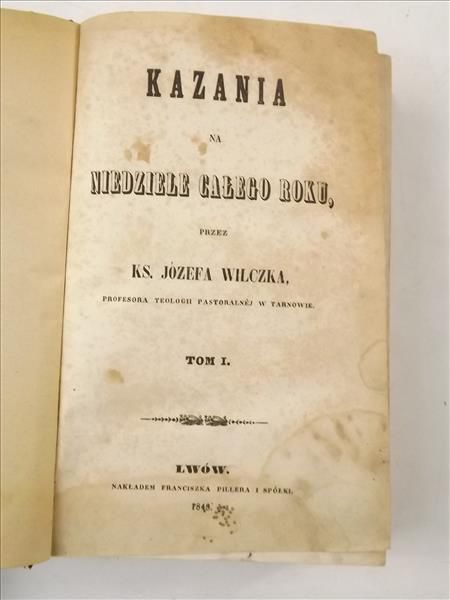 Kazania na niedzielne całego roku, Tom I, 1848 r.