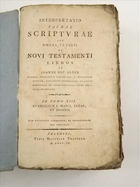 Alber Joanne - Interpretatio Sacrae Scripturae, 1804 r.