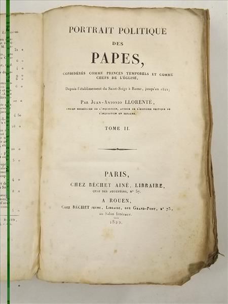 Portrait Politique des Papes, 1822 r.
