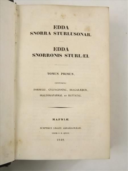 Edda Snorra Sturlusonar, Tomus Primus, 1848 r.