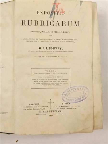Expositio Rubricarium, 1864 r.