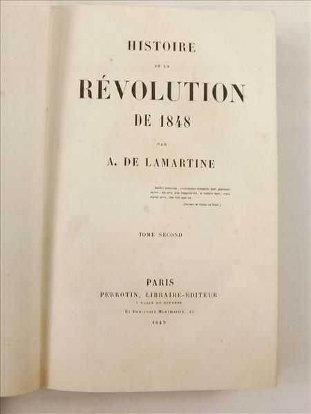 Lamartine - Historie de la Revolution de 1848, 1849 r.