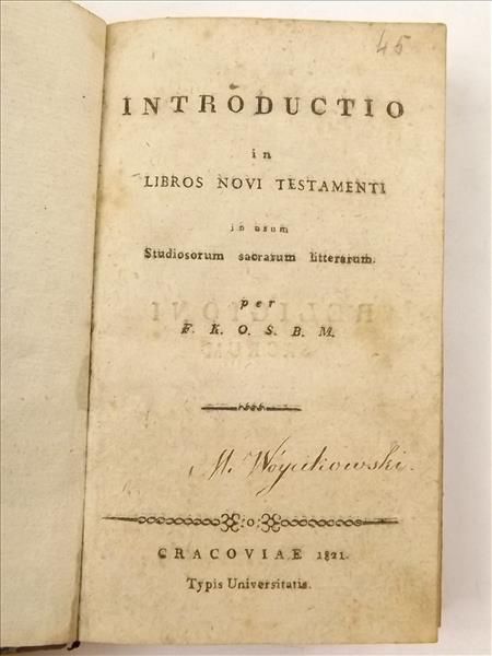 Introductio in Libros Novi Testamenti, 1821 r.