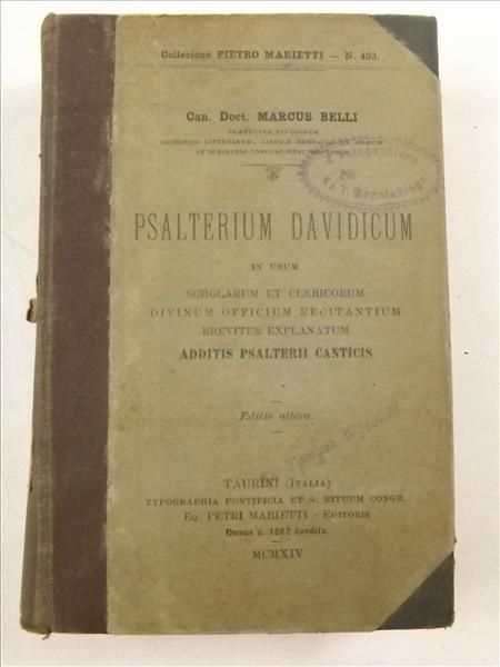 Psalterium Davidicum, 1914 r.