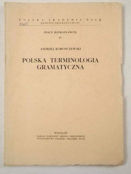 Polska terminologia gramatyczna