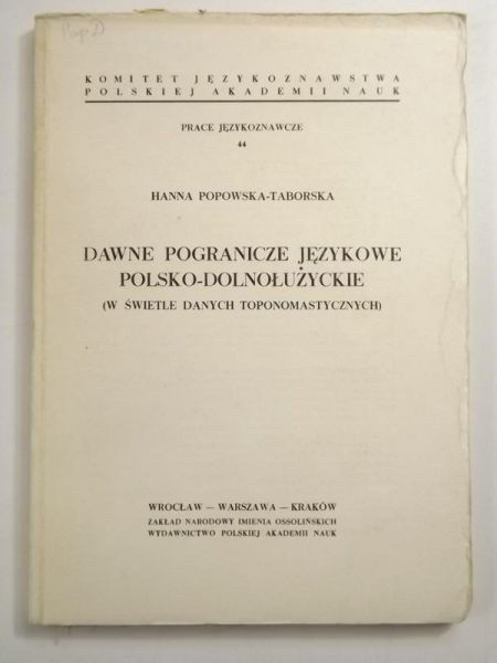Dawne pogranicze językowe polsko-dolnołużyckie