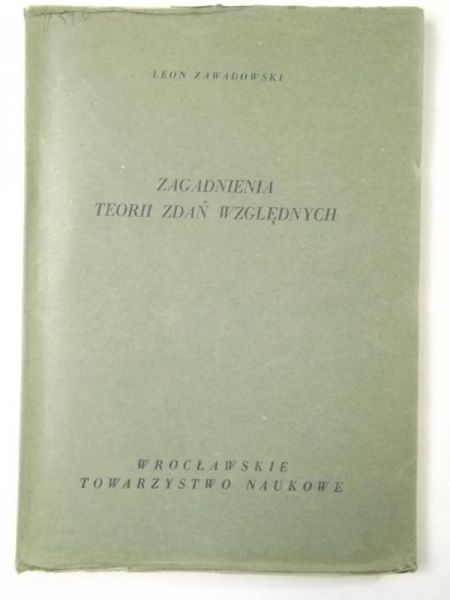 Zagadnienia teorii zdań względnych