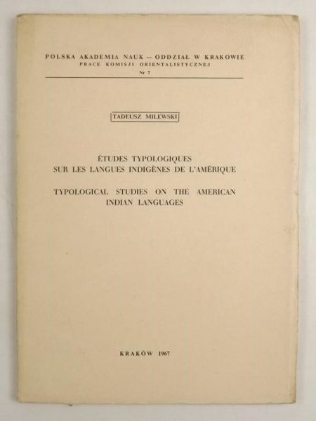 Typological studies on the American Indian languages