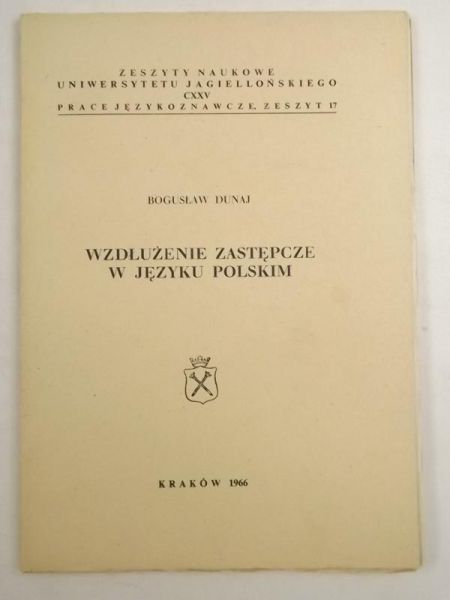 Dunaj Bogusław - Wzdłużenie zastępcze w języku polskim