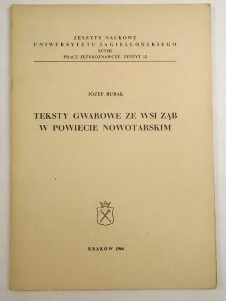 Teksty gwarowe ze wsi Ząb w powiecie nowotarskim
