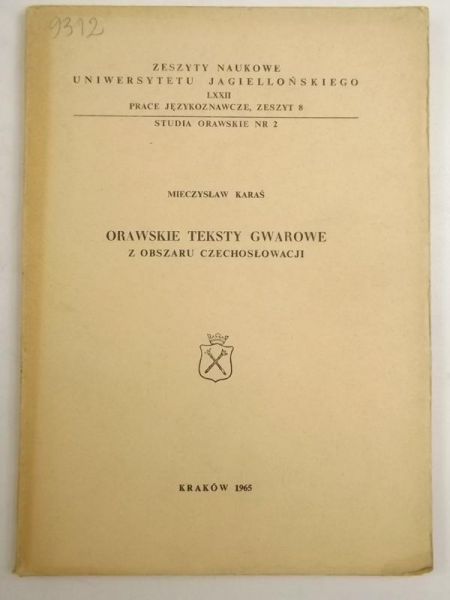 Orawskie teksty gwarowe z obszaru Czechosłowacji