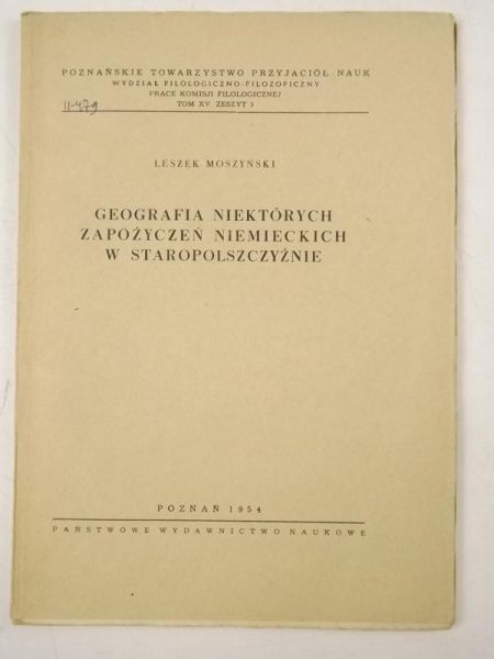 Moszyński Leszek - Geografia niektórych zapożyczeń niemieckich w staropolszczyźnie
