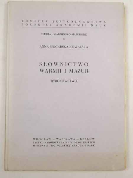 Słownictwo Warmii i Mazur. Rybołówstwo