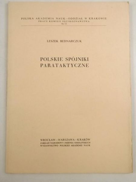 Polskie spójniki parataktyczne