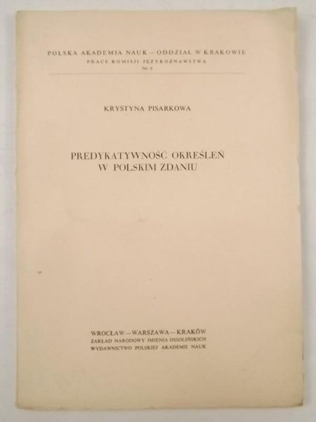redyaktywność określeń w polskim zdaniu